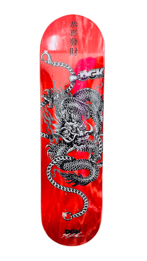 קרש סקייטבורד DGK Boo Johnson "Dragon" Pro Model אדום