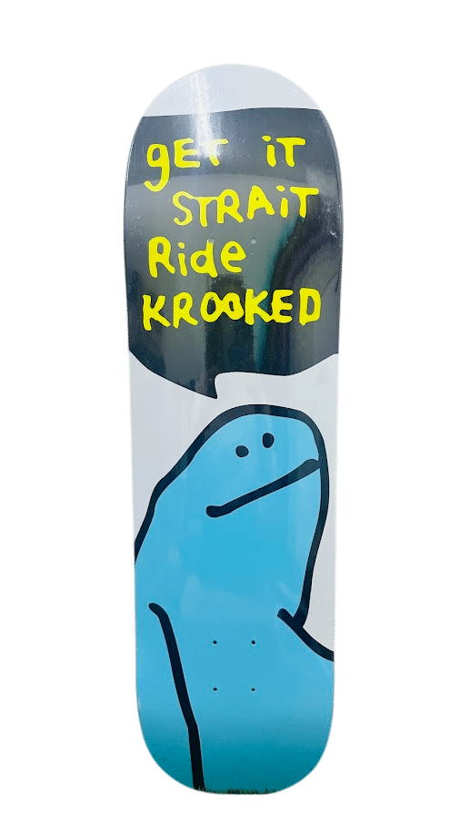 קרש סקייטבורד Krooked Get It Strait Blue/White